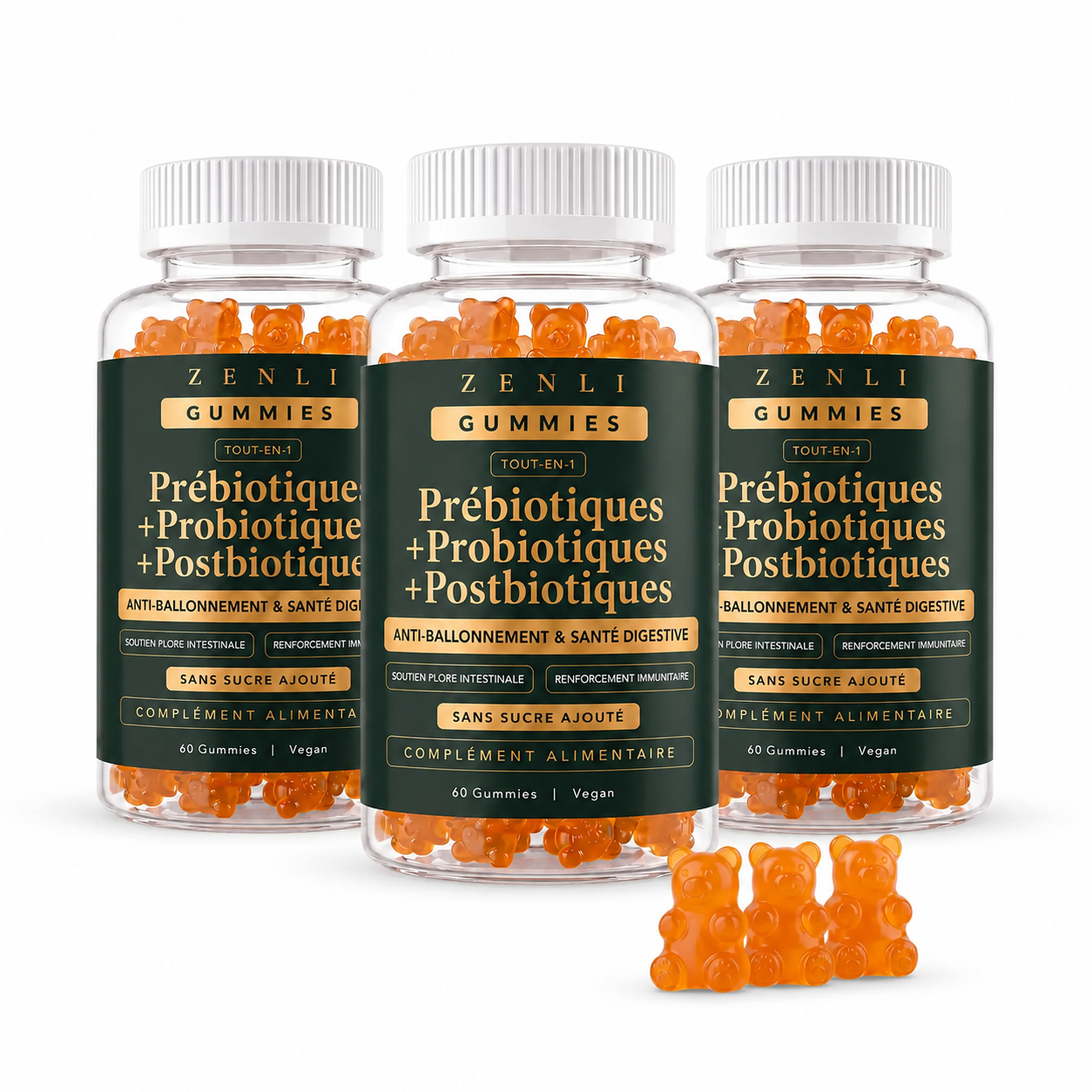 Gummies Probiotiques + Prébiotiques + Postbiotiques  — 3 mois