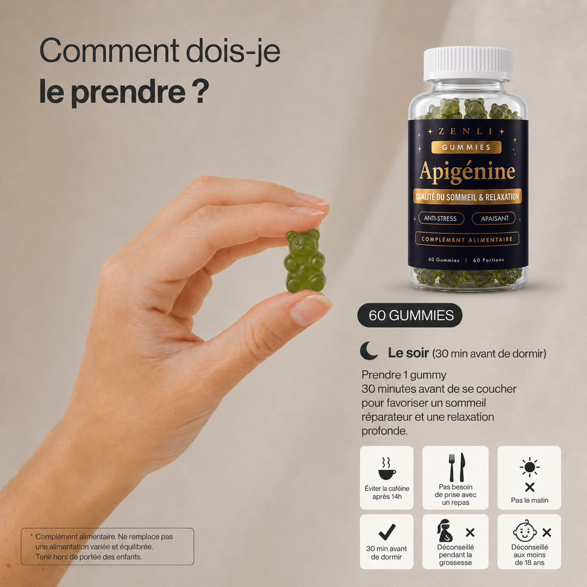 Avantages des gummies à l'apigénine