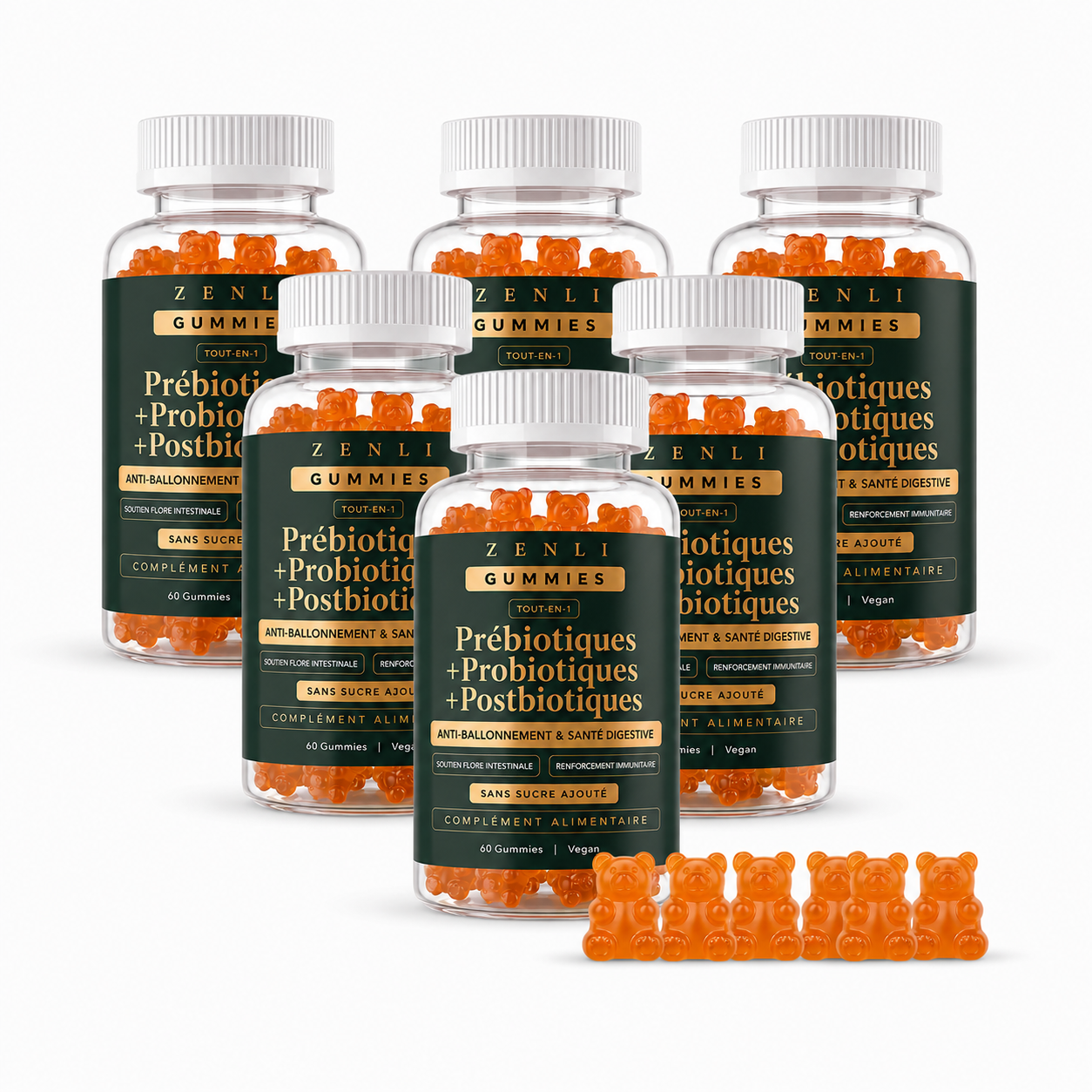 Gummies Probiotiques + Prébiotiques + Postbiotiques  — 6 mois