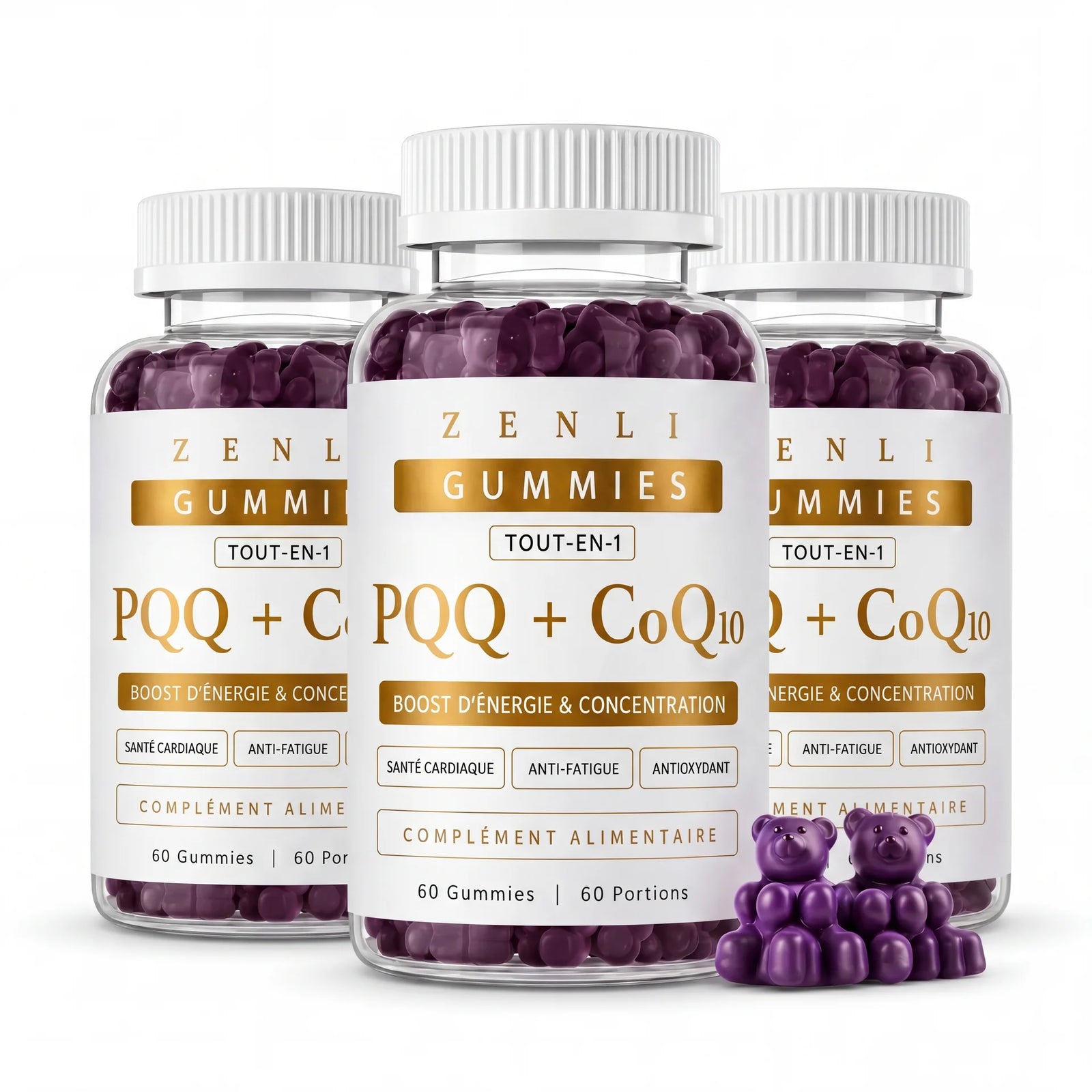 Gummies PQQ + CoQ10 — 3 mois