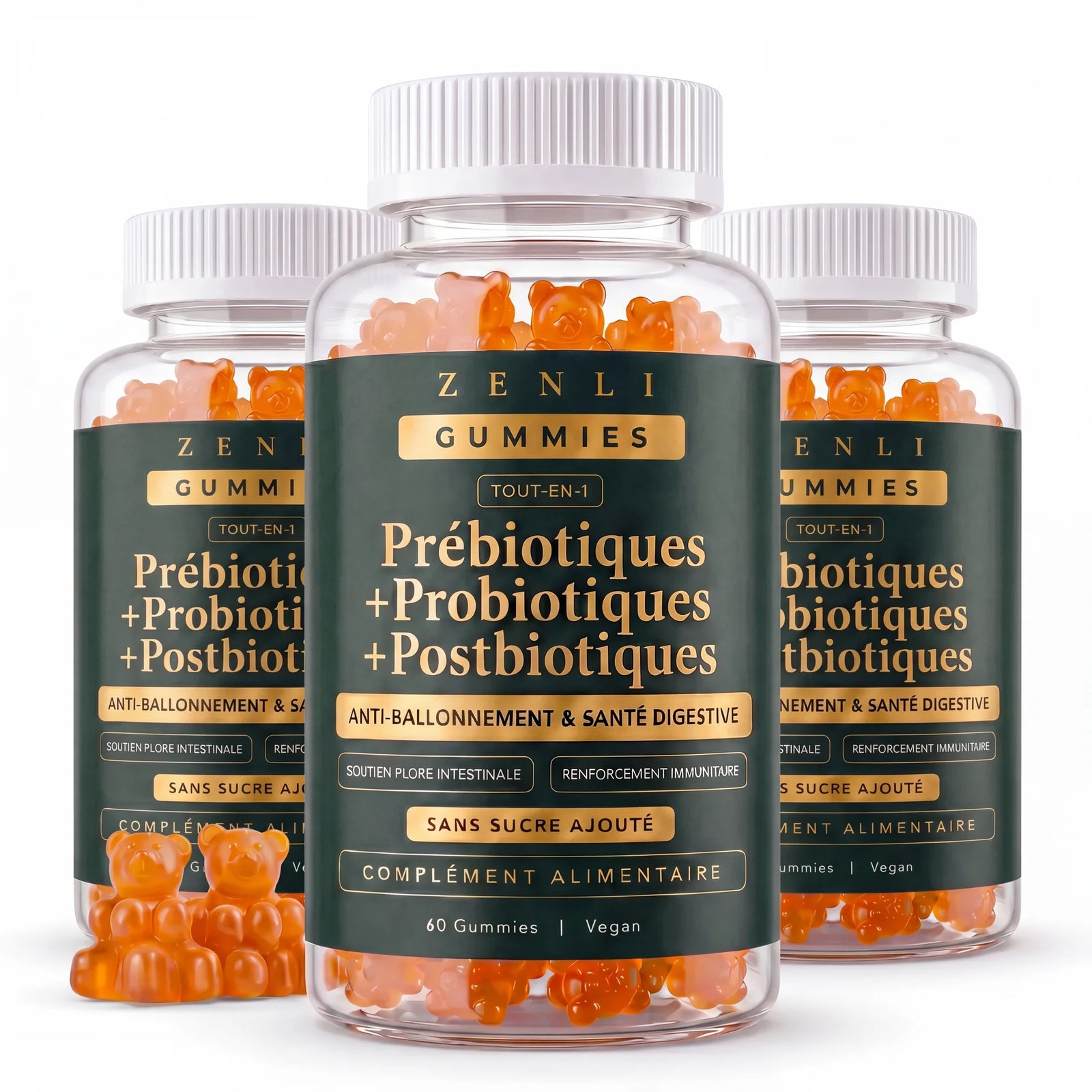 Gummies Probiotiques + Prébiotiques + Postbiotiques  — 3 mois