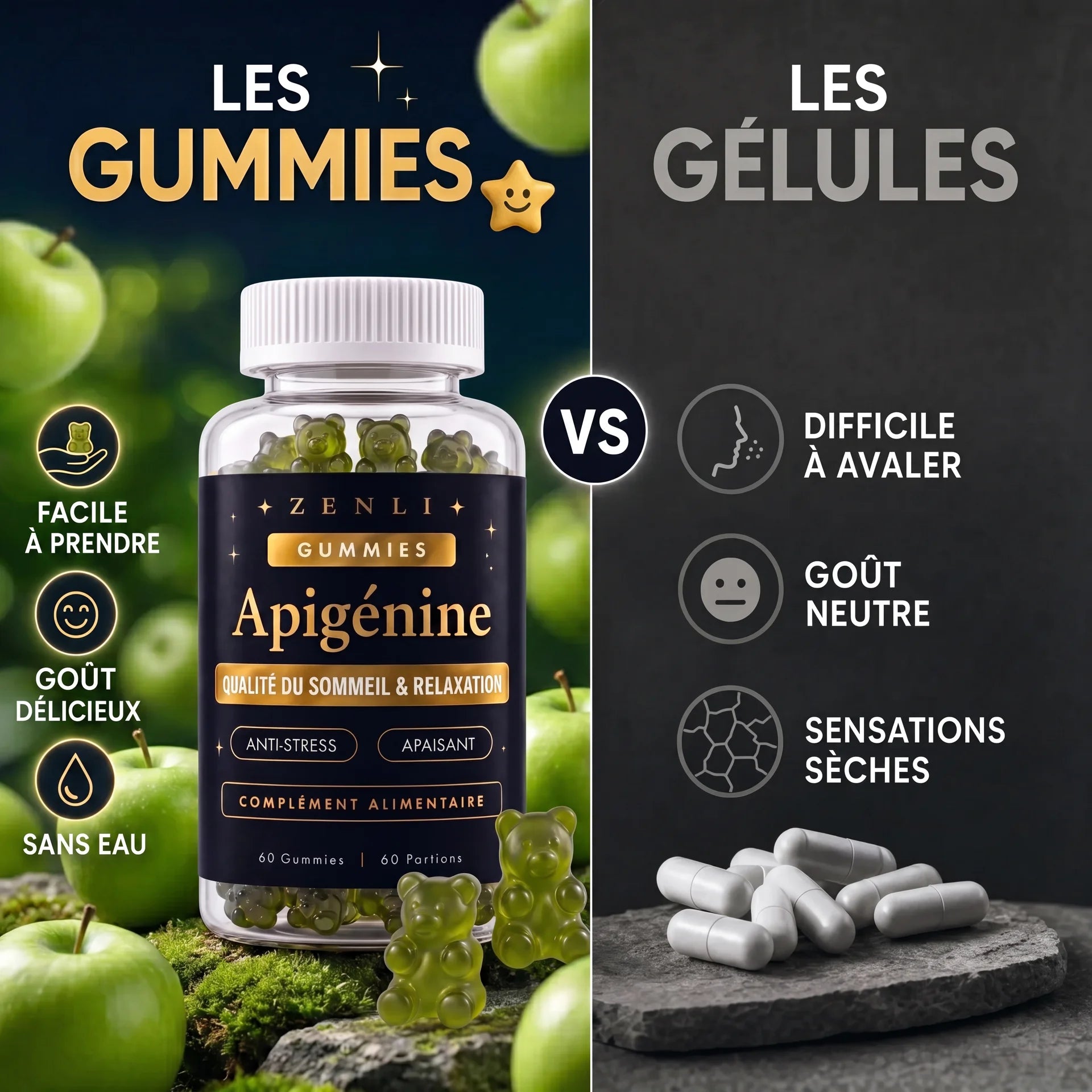 Gummies Apigénine  — Sommeil & Relaxation